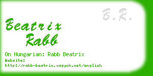 beatrix rabb business card